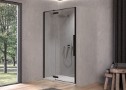 Душевые двери Kolpa San Polaris N 90-L B 90х200 см левая профиль черный/прозрачное стекло Clean Coat 515950