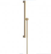Штанга для душу Hansgrohe Unica Puro E 65 см з утримувачем та шлангом 160 см шліфована бронза 24404140