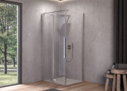 Душевые двери Kolpa San Polaris Fold D 90-R SBR 90х200 см правая профиль серебро/прозрачное стекло Clean Coat 516180