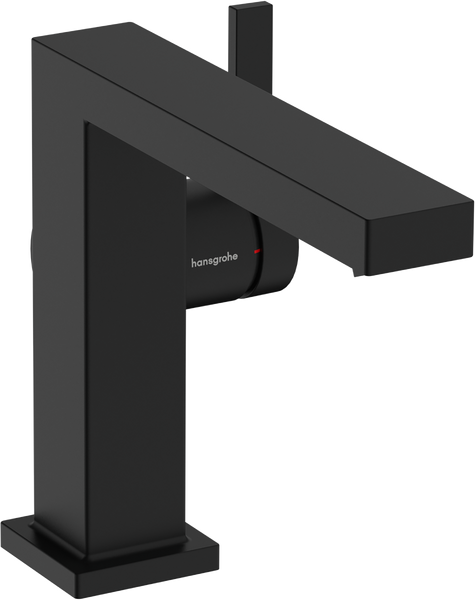 Змішувач для раковини Hansgrohe Tecturis E одноважільний з донним клапаном матовий чорний 73023670