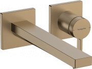 Змішувач для раковини Hansgrohe Tecturis E одноважільний настінний шліфована бронза 73051140