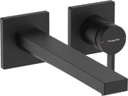 Змішувач для раковини Hansgrohe Tecturis E настінний одноважільний матовий чорний 73051670