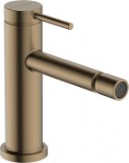 Смеситель для биде Hansgrohe Tecturis S однорычажный с донным клапаном шлифованная бронза 73201140