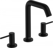 Змішувач для раковини Hansgrohe Tecturis S на 3 отвори з донним клапаном Push-Open матовий чорний 73330670