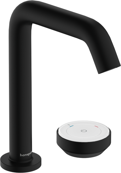 Смеситель для раковины Hansgrohe Tecturis S на 2 отверстия с донным клапаном матовый черный 73353670