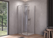 Душевые двери Kolpa San Polaris Fold D 90-L SBR 90х200 см левая профиль серебро/прозрачное стекло Clean Coat 516170