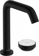 Смеситель для раковины Hansgrohe Tecturis S на 2 отверстия с донным клапаном матовый черный 73353670