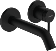 Смеситель для раковины Hansgrohe Tecturis S однорычажный настенный матовый черный 73350670