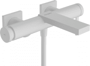 Смеситель для ванной Hansgrohe Tecturis E настенный однорычажный на 2 потребителя матовый белый 73420700