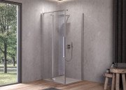 Душевые двери Kolpa San Polaris Fold D 90-L SBR 90х200 см левая профиль серебро/прозрачное стекло Clean Coat 516170