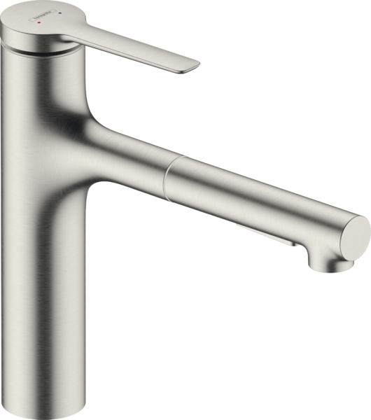 Смеситель для кухни Hansgrohe Zesis M33 однорычажный с выдвижной лейкой нержавеющая сталь 74822800