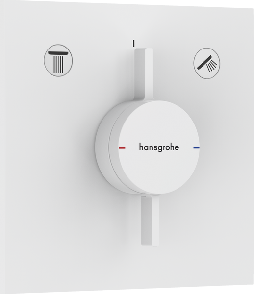 Смеситель скрытого монтажа Hansgrohe DuoTurn E 2 потребителя матовый белый 75417700