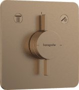 Смеситель скрытого монтажа Hansgrohe DuoTurn Q 2 потребителя шлифованная бронза 75414140