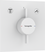 Смеситель скрытого монтажа Hansgrohe DuoTurn E 2 потребителя матовый белый 75417700