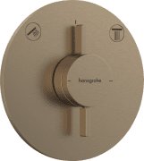 Смеситель скрытого монтажа Hansgrohe DuoTurn S 2 потребителя шлифованная бронза 75418140