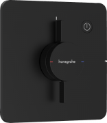 Смеситель скрытого монтажа Hansgrohe DuoTurn Q 1 потребитель матовый черный 75614670