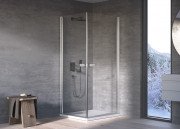 Душова кабіна Kolpa San Andromeda Q SBR 100х100 см профіль срібло/прозоре скло Clean Coat 516470