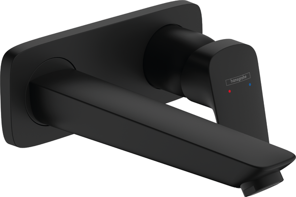 Смеситель для раковины Hansgrohe Logis однорычажный настенный матовый черный 71220670