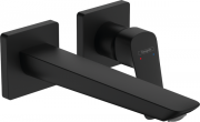 Смеситель для раковины Hansgrohe Logis однорычажный настенный матовый черный 71256670