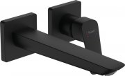 Смеситель для раковины Hansgrohe Logis однорычажный настенный матовый черный 71256670