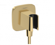 Шлангове з'єднання Hansgrohe FixFit Q з тримачем для душу пластик поліроване золото 26887990