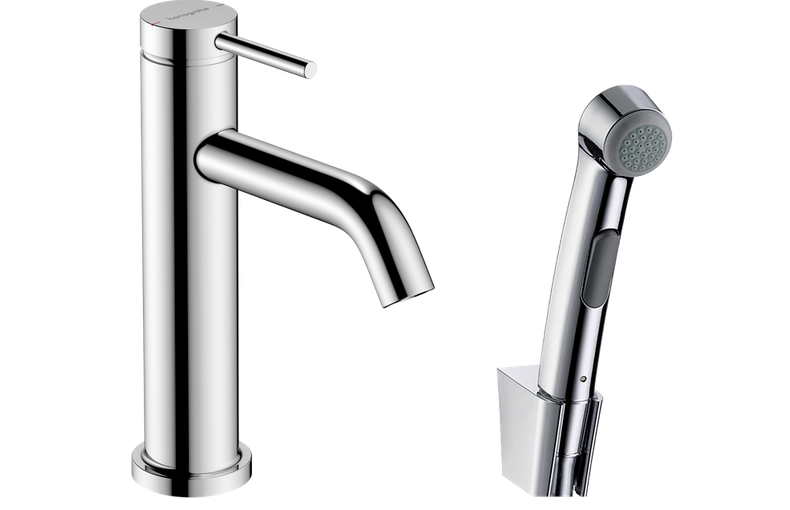 Змішувач для раковини Hansgrohe Tecturis S з гігієнічним душем хром 73211000