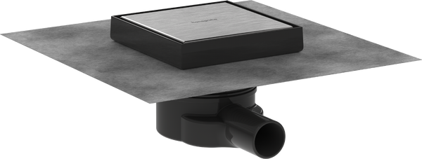 Сливной трап для душа Hansgrohe RainDrain Point 150х150 мм матовая нержавеющая сталь 56249800