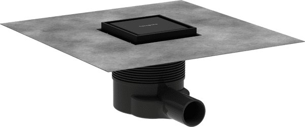 Сливной трап для душа Hansgrohe RainDrain Brilliance 100х100 мм матовый черный 56250670