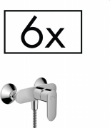 Смеситель для душа Hansgrohe Vernis Blend однорычажный хром 6 шт 71647000