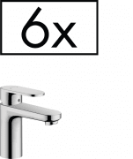 Смеситель для раковины Hansgrohe Vernis Blend однорычажный с донным клапаном хром 6 шт 71587000