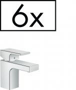 Змішувач для раковини Hansgrohe Vernis Shape одноважільний з донним клапаном хром 6 шт 71596000