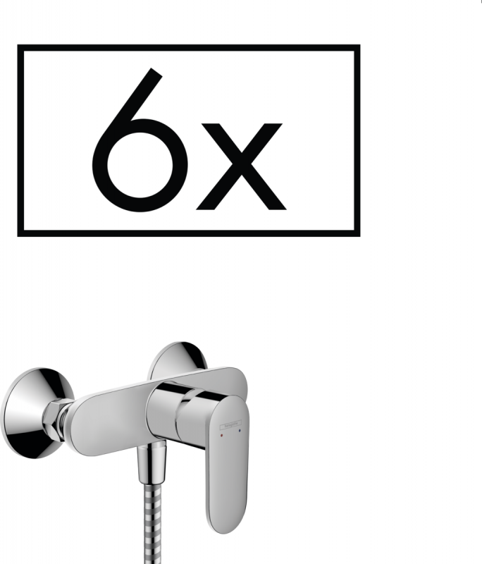 Змішувач для душу Hansgrohe Vernis Blend одноважільний хром 6 шт 71647000