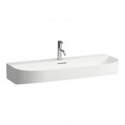 Раковина для ванной Laufen Sonar 100х42 см с 1 отверстием шлифованный низ керамика белый матовый H8163477571041