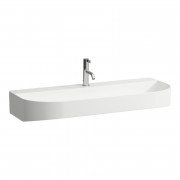 Раковина для ванной Laufen Sonar 100х42 см с 1 отверстием шлифованный низ керамика белый с покрытием LCC H8163474001111