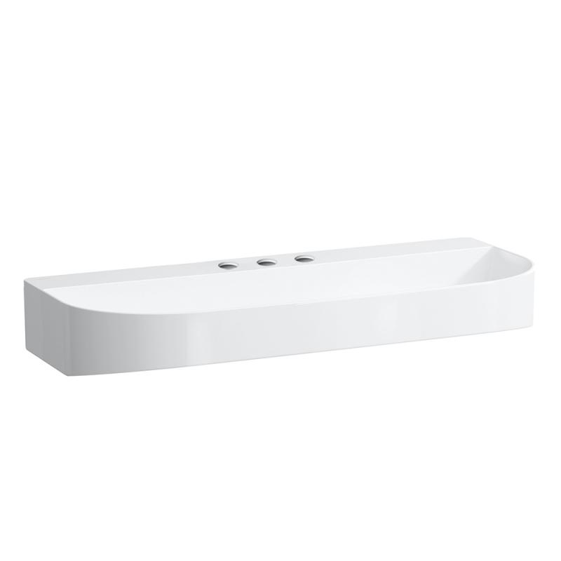 Раковина для ванної Laufen Sonar 100х42 см з 3 отворами шліфований низ кераміка білий матовий H8163477571581