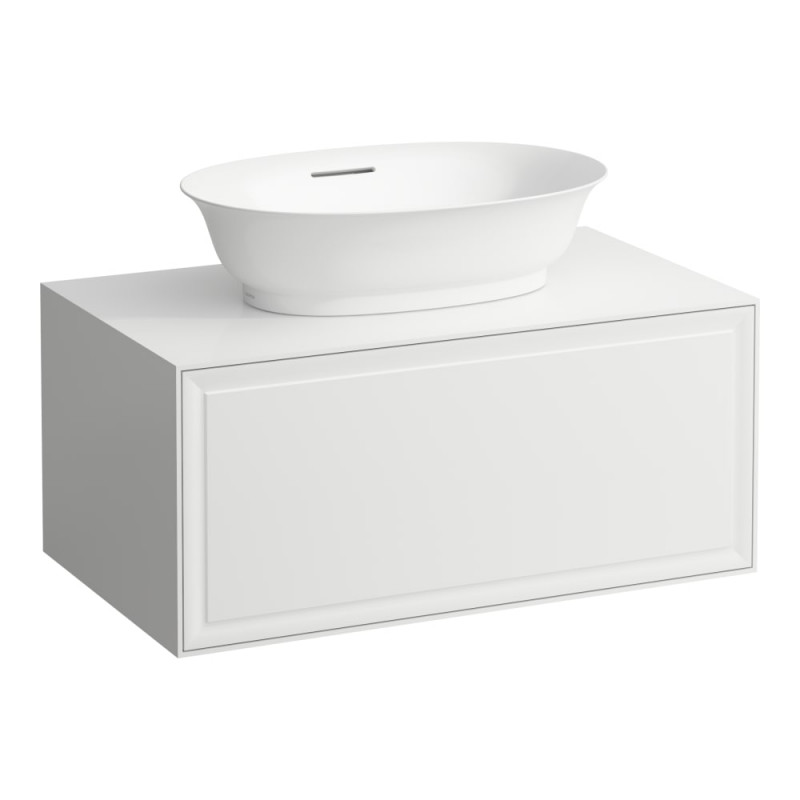 Тумба под раковину Laufen The New Classic 80 см с отверстием в центре МДФ/ДСП белый глянцевый H4060110856311