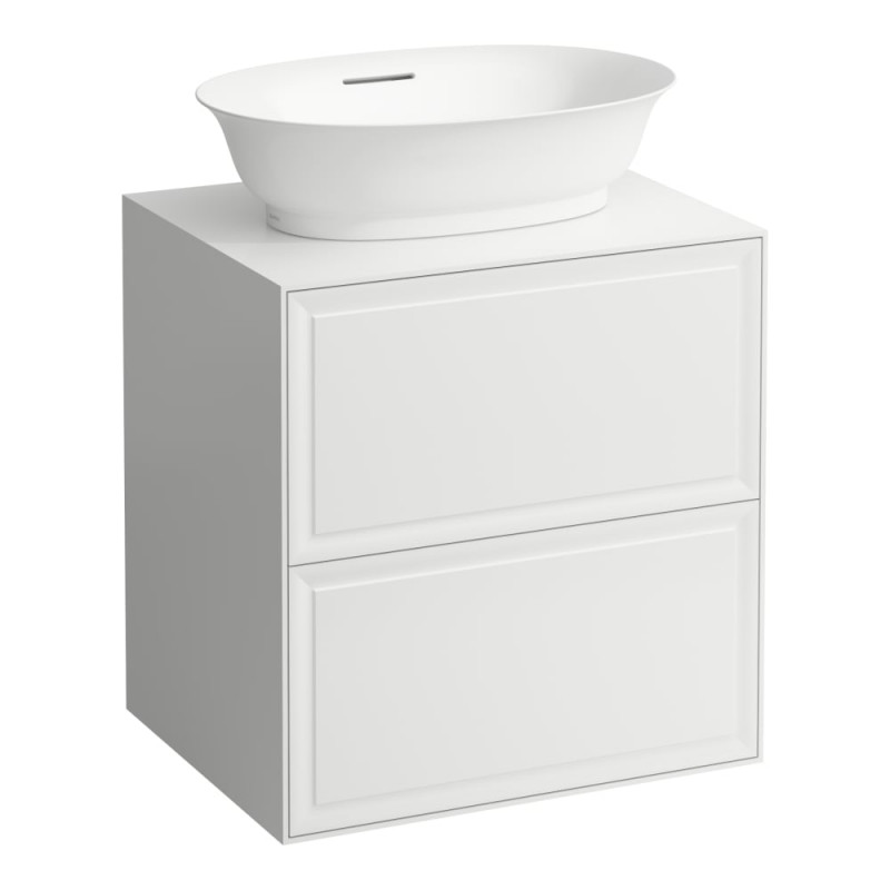 Тумба під раковину Laufen The New Classic 60 см з отвором у центрі МДФ/ДСП білий глянсовий H4060020856311