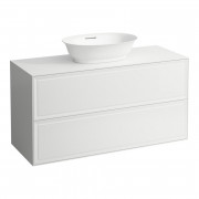 Тумба під раковину Laufen The New Classic 120 см з отвором у центрі МДФ/ДСП білий глянсовий H4060220856311