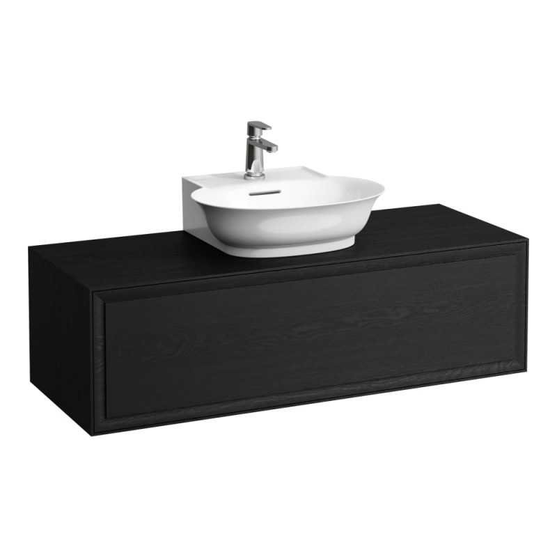 Тумба под раковину Laufen The New Classic 120 см с отверстием в центре ДСП/шпон черненый дуб H4060230856281