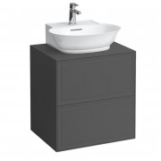 Тумба под раковину Laufen The New Classic 60 см с отверстием в центре МДФ/ДСП серый H4060040856271