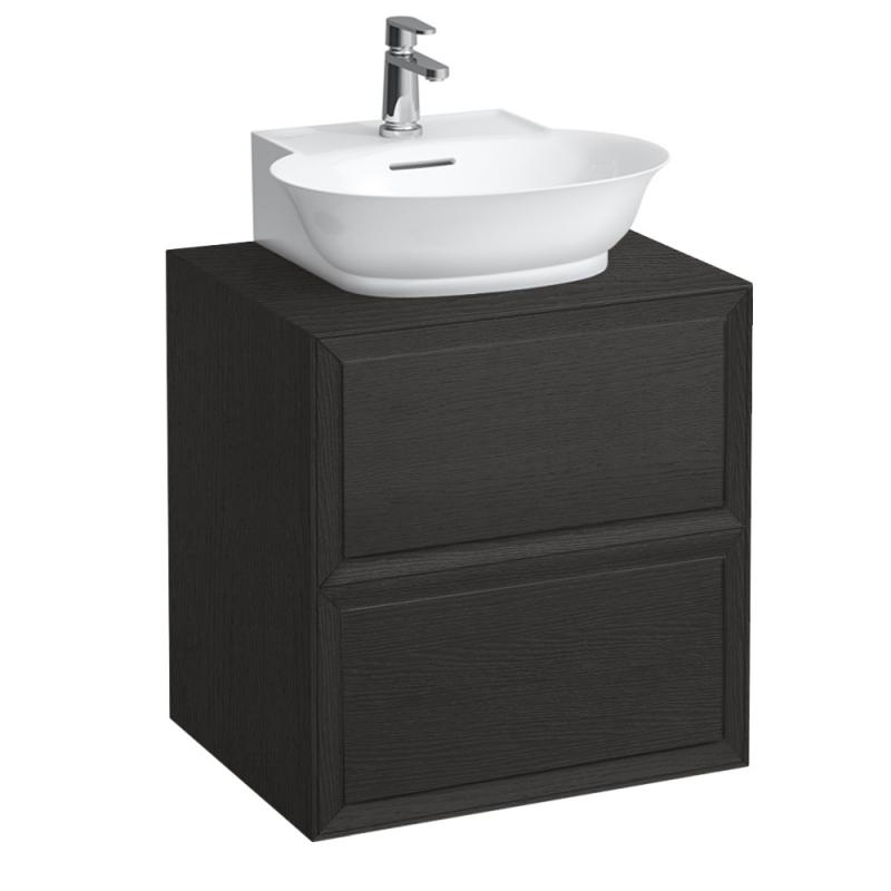 Тумба под раковину Laufen The New Classic 60 см с отверстием в центре ДСП/шпон черненый дуб H4060040856281