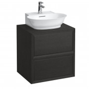 Тумба под раковину Laufen The New Classic 60 см с отверстием в центре ДСП/шпон черненый дуб H4060040856281