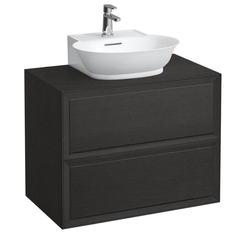 Тумба под раковину Laufen The New Classic 80 см с отверстием в центре ДСП/шпон черненый дуб H4060140856281