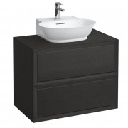 Тумба под раковину Laufen The New Classic 80 см с отверстием в центре ДСП/шпон черненый дуб H4060140856281