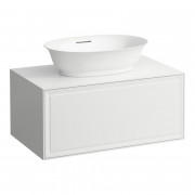 Тумба під раковину Laufen The New Classic 80 см з отвором у центрі МДФ/ДСП білий глянсовий H4060110856311