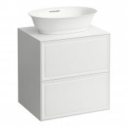 Тумба под раковину Laufen The New Classic 60 см с отверстием в центре МДФ/ДСП белый глянцевый H4060020856311