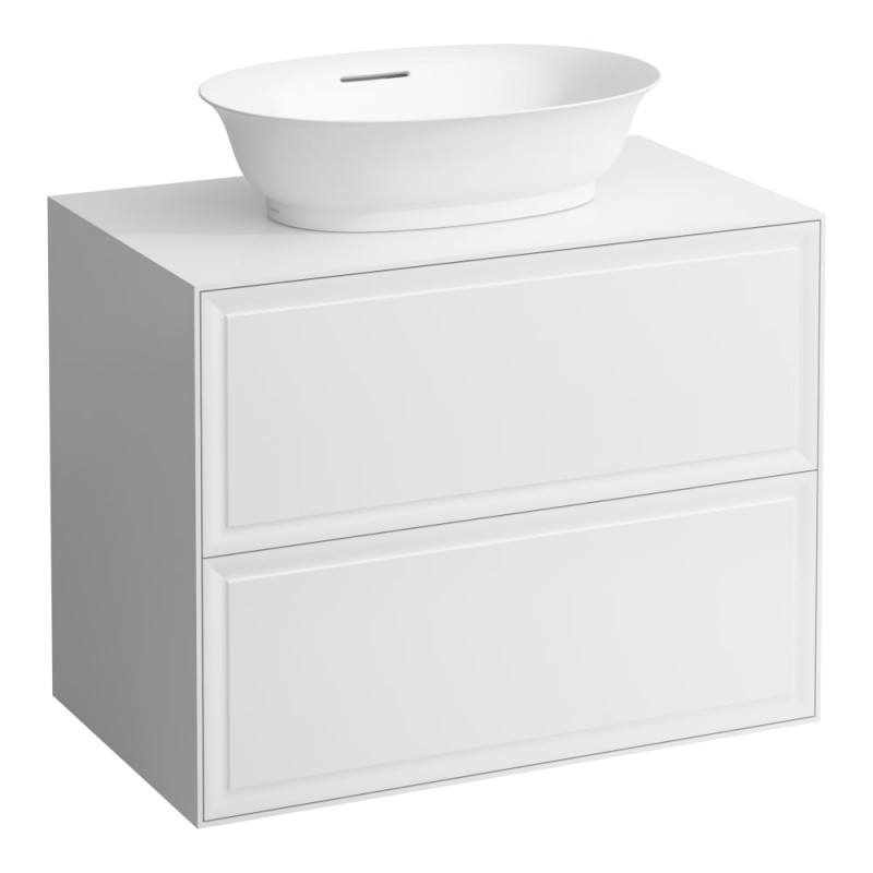 Тумба под раковину Laufen The New Classic 80 см с отверстием в центре МДФ/ДСП белый глянцевый H4060120856311