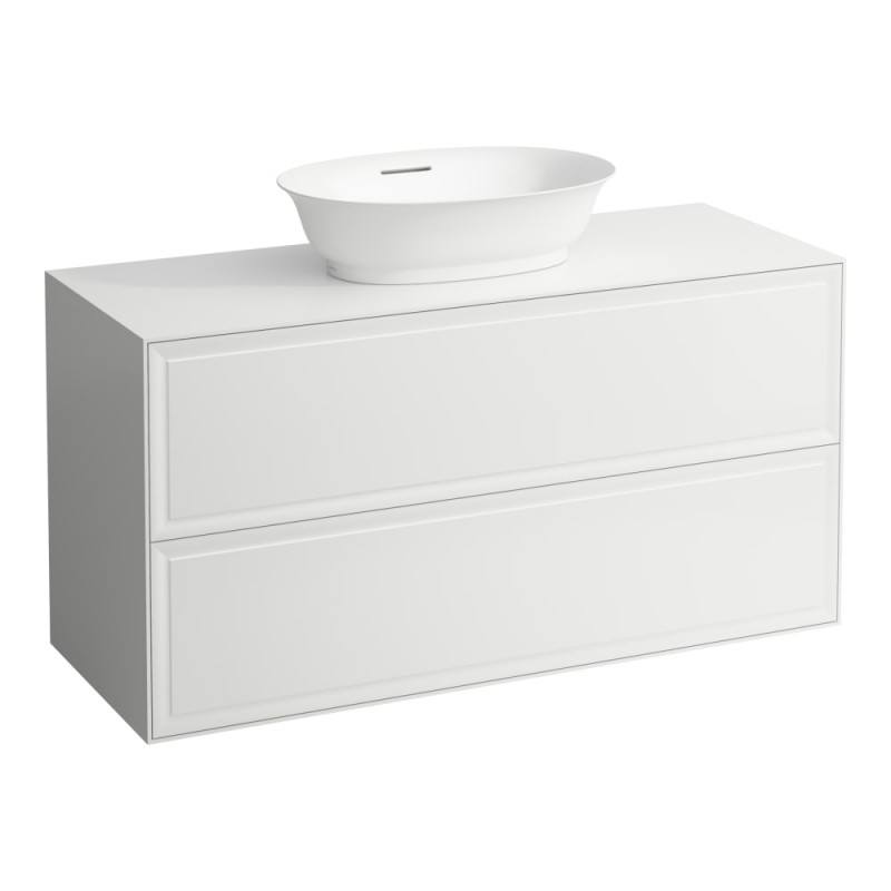 Тумба под раковину Laufen The New Classic 120 см с отверстием в центре МДФ/ДСП белый глянцевый H4060220856311