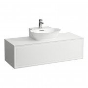 Тумба під раковину Laufen The New Classic 120 см з отвором у центрі МДФ/ДСП білий глянсовий H4060230856311