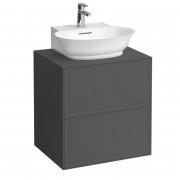 Тумба під раковину Laufen The New Classic 60 см з отвором у центрі МДФ/ДСП сірий H4060040856271